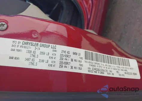 2014 Dodge Grand Caravan Se z USA, uszkodzony, nr VIN 2C4RDGBG1ER341791